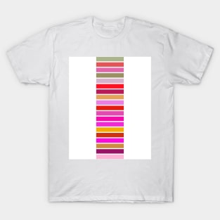 Rainbow blocks, colourful horizontal bars, spreading energy and good mood T-Shirt